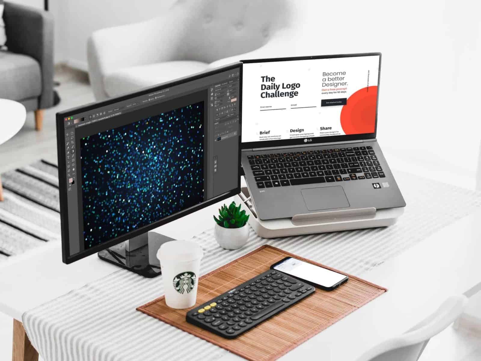 Download Free 8 Best Monitors For Graphic Design Led Vs Lcd In 2020 Dlc Blog PSD Mockup Template
